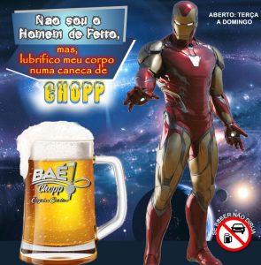 Baí© chopp homem de ferro